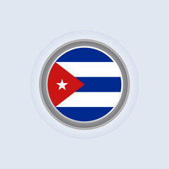 Fototapeta premium Illustration of Cuba flag Template