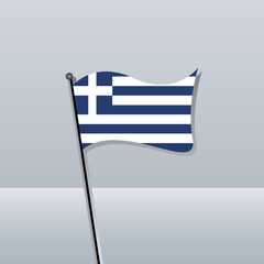 Obraz premium Illustration of Greece flag Template