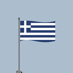 Illustration of Greece flag Template