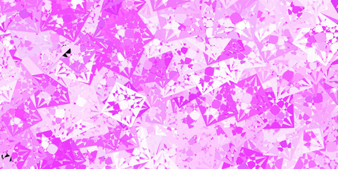 Fototapeta premium Light Purple vector layout with triangle forms.
