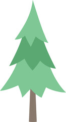 Christmas Tree Cartoon Minimal Isolated