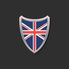 Illustration of United Kingdom flag Template