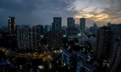 Fototapeta na wymiar Mumbai city at night