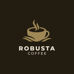 coffee shop logo with cup of coffee