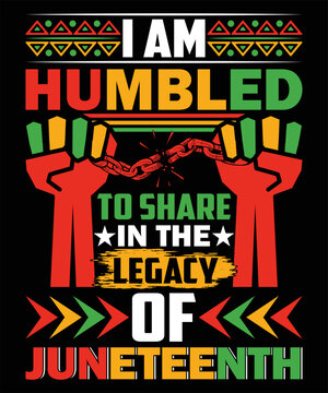 Juneteenth day black history equality culture African American independence t-shirt design