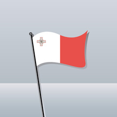 Illustration of Malta flag Template