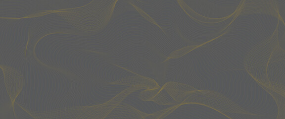 abstract background with golden wavy lines