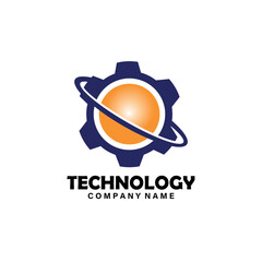 abstract logo design company. gear design logo technology vector