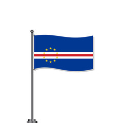 Illustration of Cape Verde flag Template