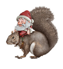 squirrel and Santa Claus