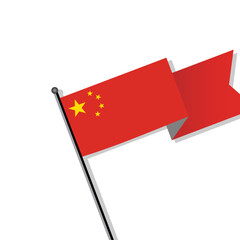 Illustration of China flag Template