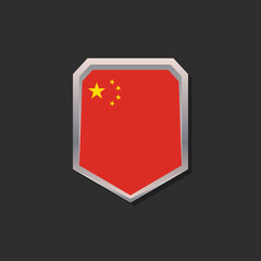 Illustration of China flag Template