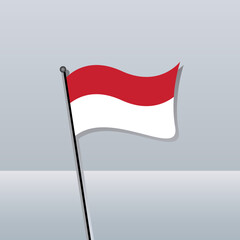 Illustration of Indonesia flag Template