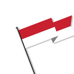 Illustration of Indonesia flag Template