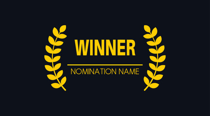 Award laurel wreath for any type of nomination with space for your text. Vector EPS 10