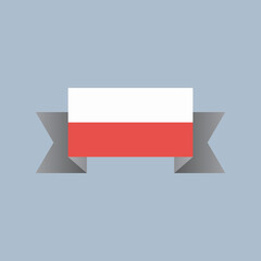 Illustration of Poland flag Template