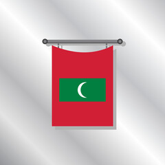 Illustration of Maldives flag Template