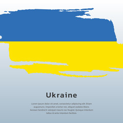 Illustration of Ukraine flag Template