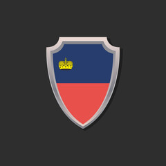 Obraz premium Illustration of Liechtenstein flag Template