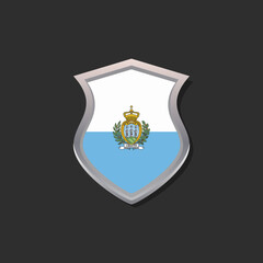 Illustration of San marino flag Template