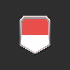Illustration of Monaco flag Template