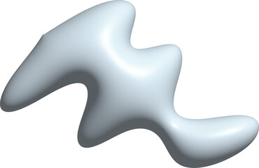 3D abstract blob freeform shape decoration