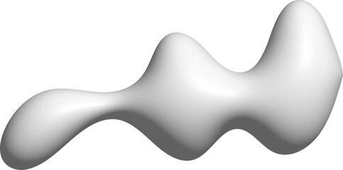 3D abstract blob freeform shape decoration