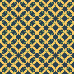 pattern design with abstract ornament motif