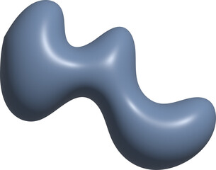 3D abstract blob freeform shape decoration