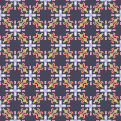 pattern design with abstract ornament motif