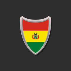 Obraz premium Illustration of Bolivia flag Template