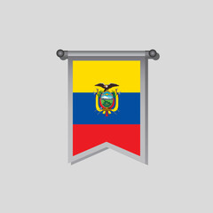 Illustration of Ecuador flag Template