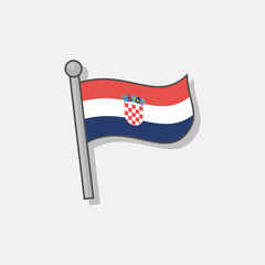 Illustration of Croatia flag Template
