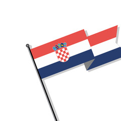 Illustration of Croatia flag Template