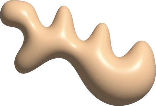 3D Abstract Blob Freeform Shape Decoration