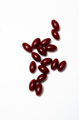 red lycopene on white background