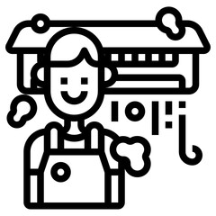 air conditioner outline icon