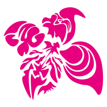 Abstract flower different petals.  Hand drawn modern vector illustration. Colorful trendy illustration. Floral design templates. All elements are isolated. Can be used as stencil or sticker.