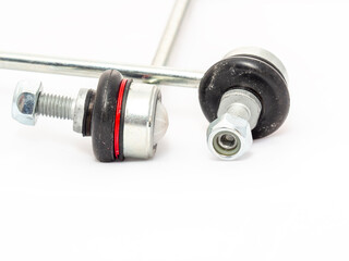 Automotive detail suspension bracket stabilizer on a white background