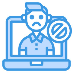 Band blue outline icon