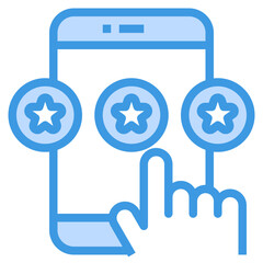 Feedback blue outline icon