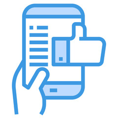 Feedback blue outline icon