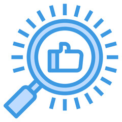 Rating blue outline icon
