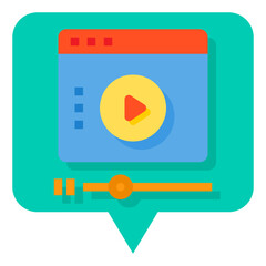 Video flat icon