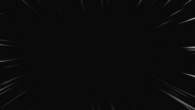 speed effect animation for manga frame on black screen