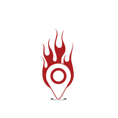 fire pin logo design