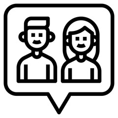Chat outline icon