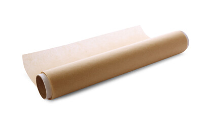 Roll of baking paper isolated on white