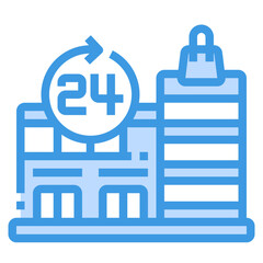 store blue outline icon