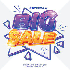 Big Sale Banner With Text Effect, Flyer And Poster template For Prommotion